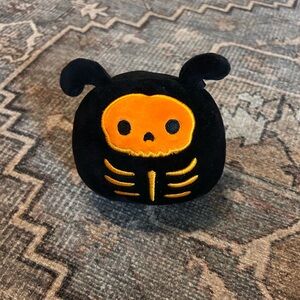 Squishmallows Black and Orange Skull Plush
